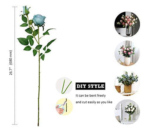 Omygarden 20 Heads Multicolor Artificial Roses Bouquets